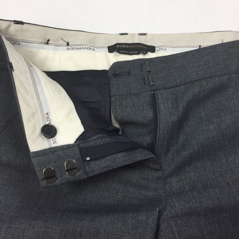 BCBGMaxAzria Blue Denim Carla Slim Flare Trouser - Picture 7 of 8